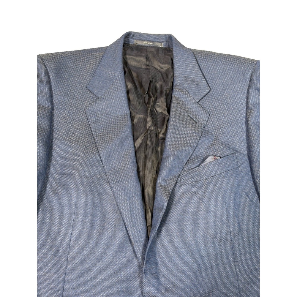 Ermenegildo Zegna 15 Milmil 15 Wool Blazer Sport Coat Mens 44L Blue Italy - Picture 8 of 16